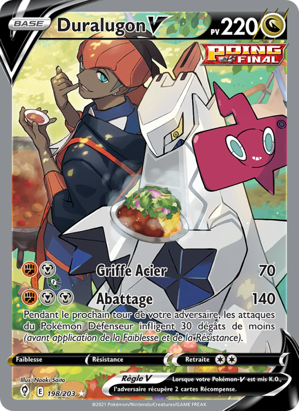 Duralugon V 198 — Évolution Céleste (French Pokémon TCG card)