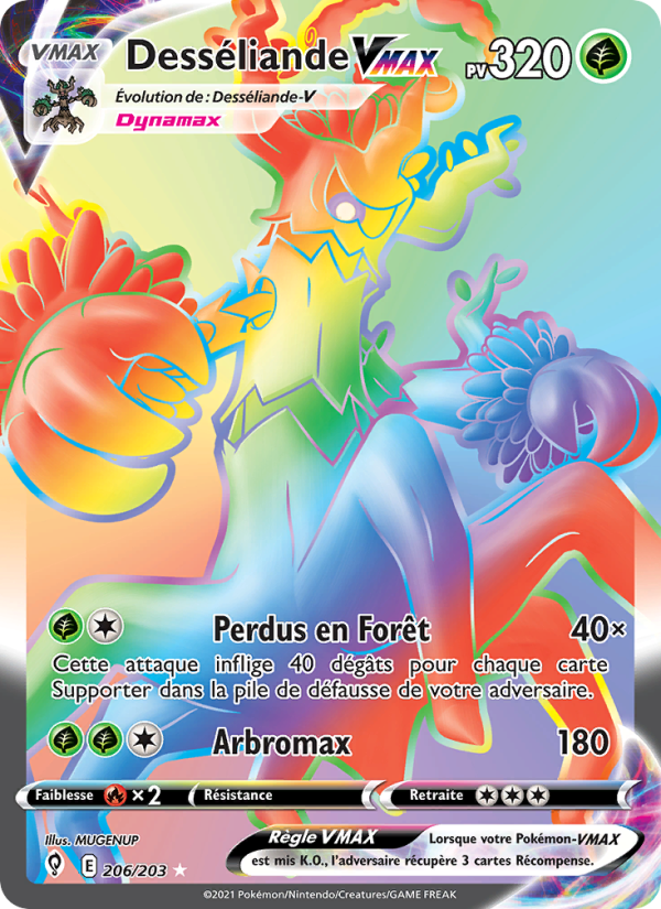 Desséliande VMAX 206 — Évolution Céleste (French Pokémon TCG card)