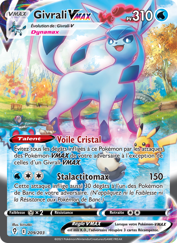 Givrali VMAX 209 — Évolution Céleste (French Pokémon TCG card)