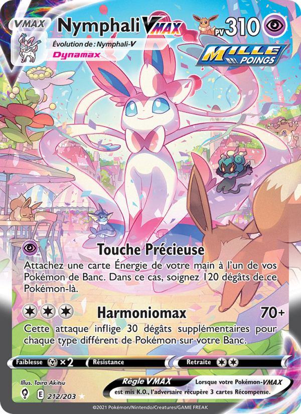 Nymphali VMAX 212 — Évolution Céleste (French Pokémon TCG card)
