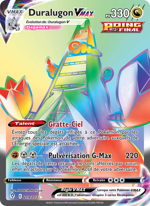 Duralugon VMAX 219 — Évolution Céleste (French Pokémon TCG card)