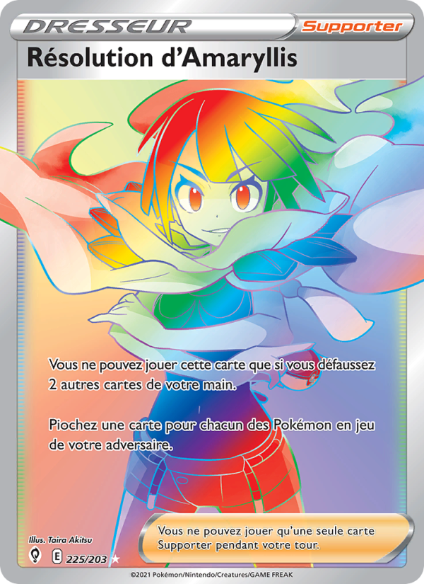 Résolution d'Amaryllis 225 — Évolution Céleste (French Pokémon TCG card)