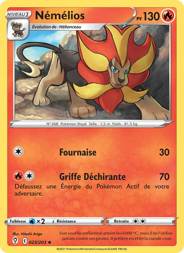 Némélios 23 — Évolution Céleste (French Pokémon TCG card)