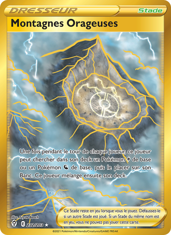 Montagnes Orageuses 232 — Évolution Céleste (French Pokémon TCG card)