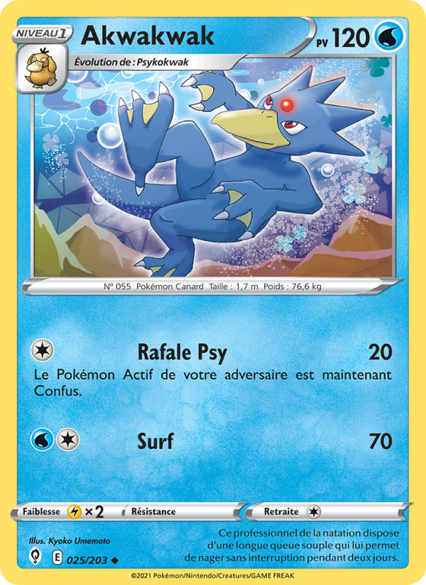Akwakwak 25 — Évolution Céleste (French Pokémon TCG card)