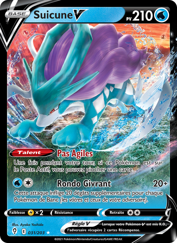 Suicune V 31 — Évolution Céleste (French Pokémon TCG card)