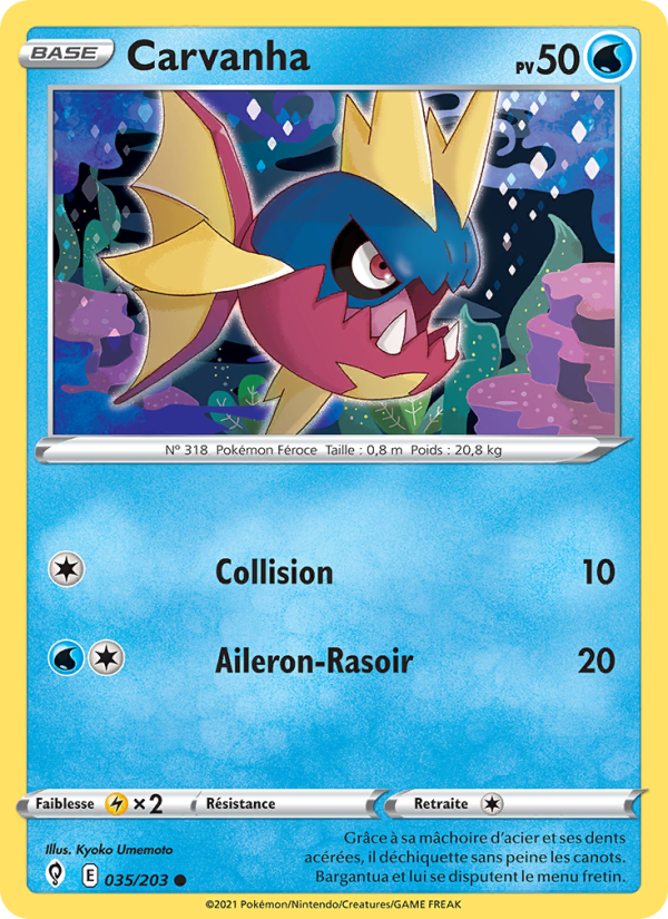 Carvanha 35 — Évolution Céleste (French Pokémon TCG card)