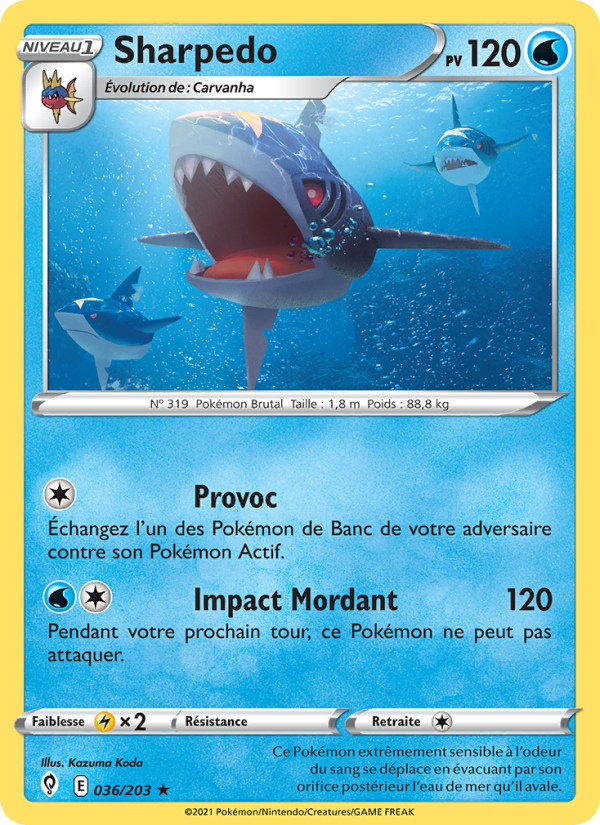 Sharpedo 36 — Évolution Céleste (French Pokémon TCG card)