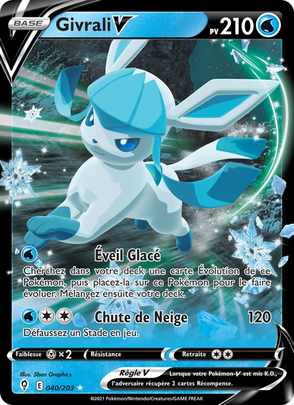 Givrali V 40 — Évolution Céleste (French Pokémon TCG card)