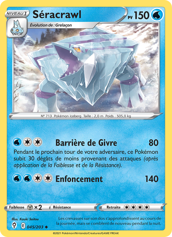 Séracrawl 45 — Évolution Céleste (French Pokémon TCG card)