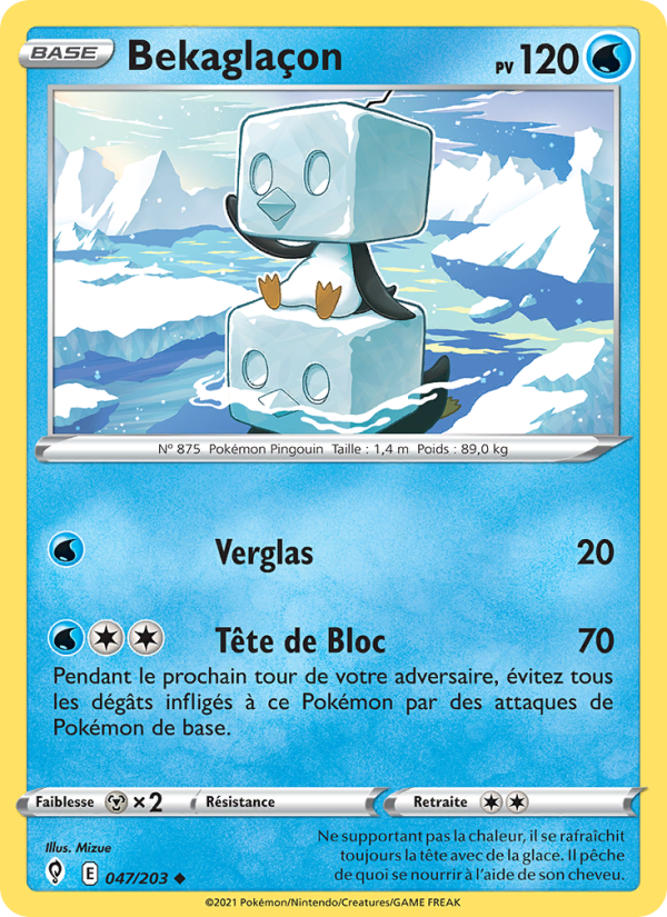 Bekaglaçon 47 — Évolution Céleste (French Pokémon TCG card)