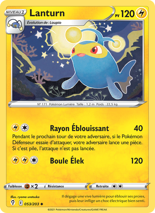Lanturn 53 — Évolution Céleste (French Pokémon TCG card)