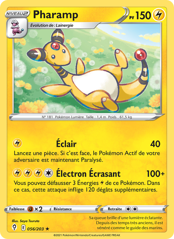 Pharamp 56 — Évolution Céleste (French Pokémon TCG card)