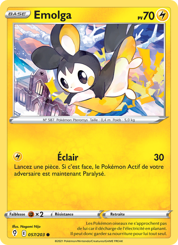 Emolga 57 — Évolution Céleste (French Pokémon TCG card)