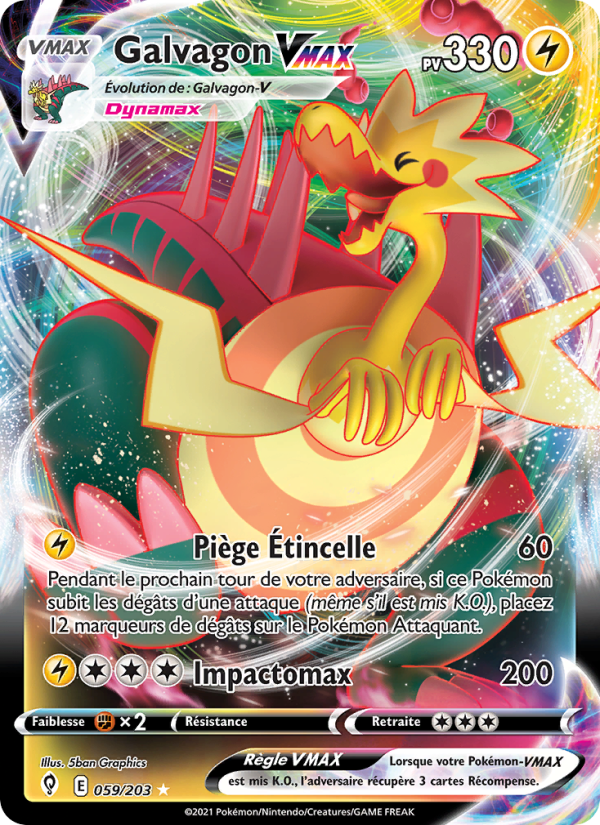 Galvagon VMAX 59 — Évolution Céleste (French Pokémon TCG card)