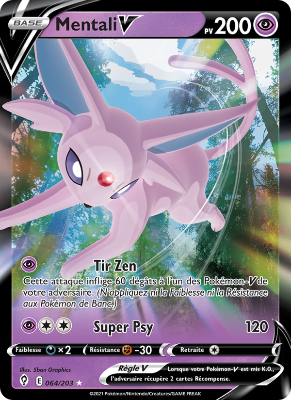 Mentali V 64 — Évolution Céleste (French Pokémon TCG card)