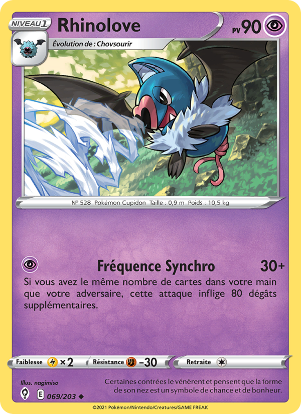 Rhinolove 69 — Évolution Céleste (French Pokémon TCG card)