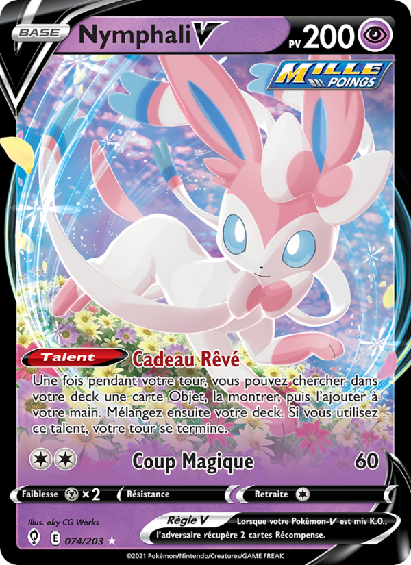 Nymphali V 74 — Évolution Céleste (French Pokémon TCG card)