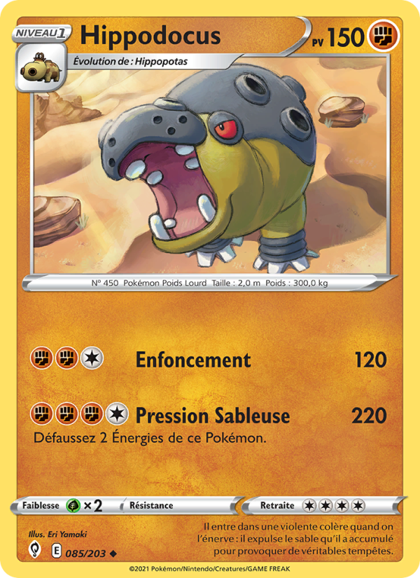 Hippodocus 85 — Évolution Céleste (French Pokémon TCG card)