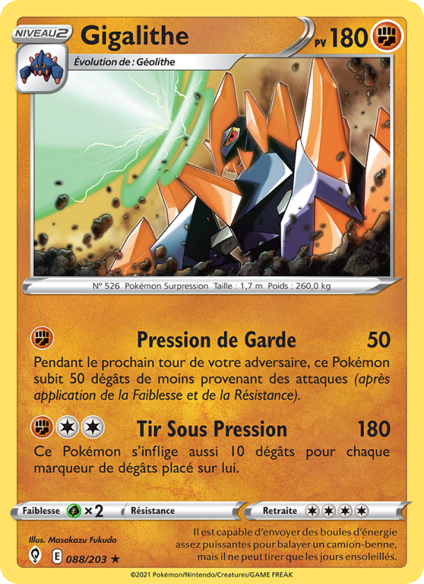 Gigalithe 88 — Évolution Céleste (French Pokémon TCG card)
