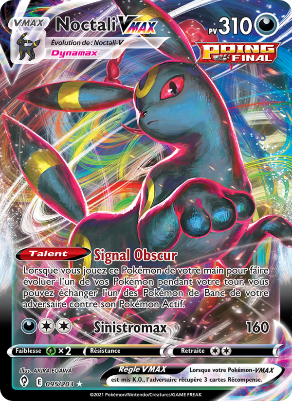 Noctali VMAX 95 — Évolution Céleste (French Pokémon TCG card)