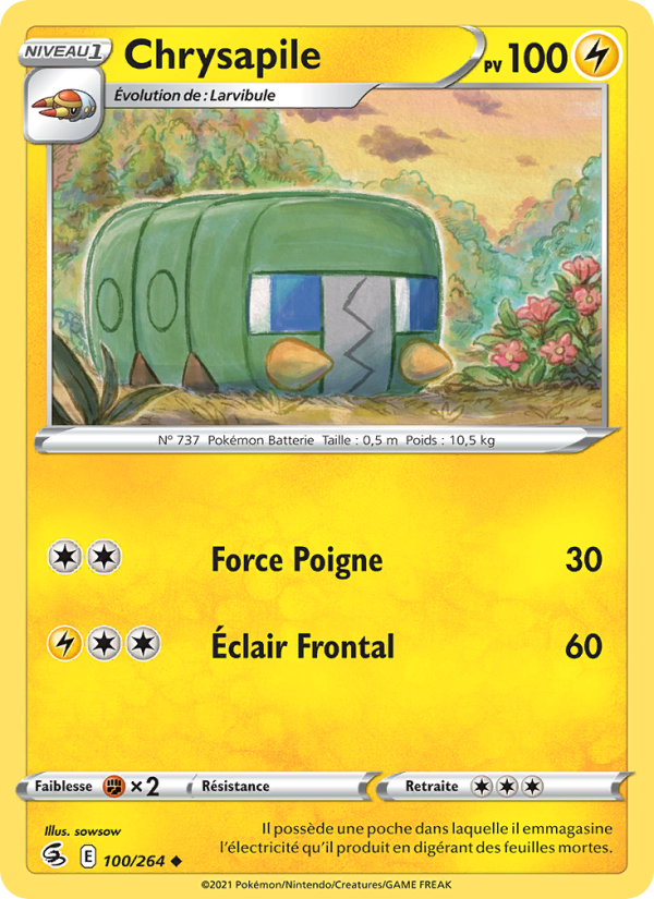 Chrysapile 100 — Poing de Fusion (French Pokémon TCG card)