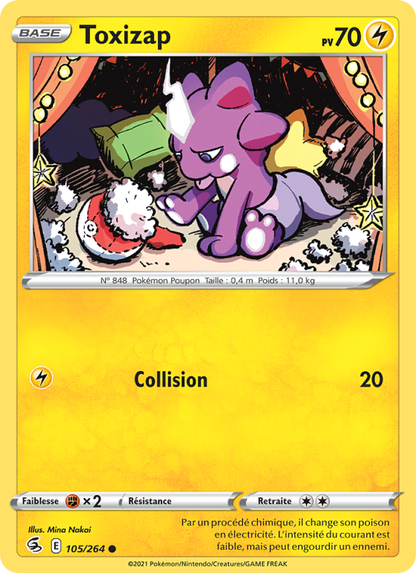 Toxizap 105 — Poing de Fusion (French Pokémon TCG card)