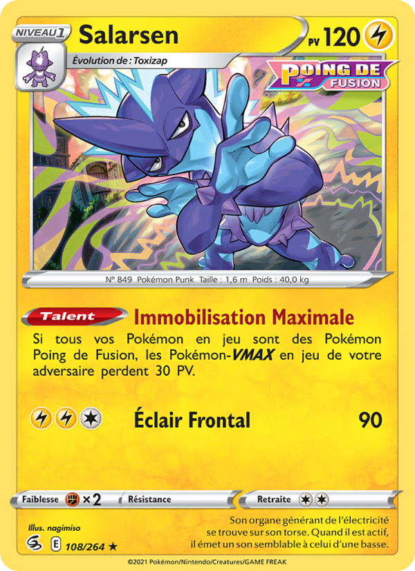 Salarsen 108 — Poing de Fusion (French Pokémon TCG card)