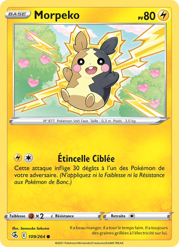 Morpeko 109 — Poing de Fusion (French Pokémon TCG card)