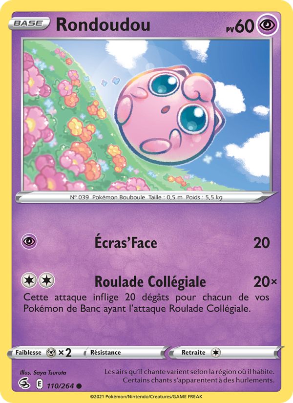 Rondoudou 110 — Poing de Fusion (French Pokémon TCG card)