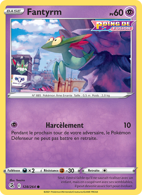 Fantyrm 128 — Poing de Fusion (French Pokémon TCG card)