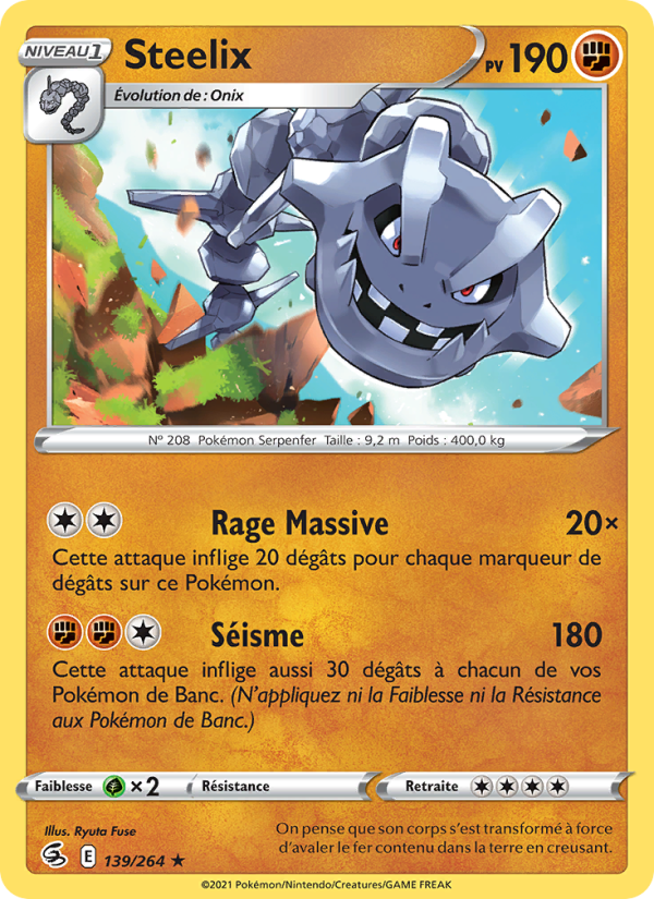 Steelix 139 — Poing de Fusion (French Pokémon TCG card)