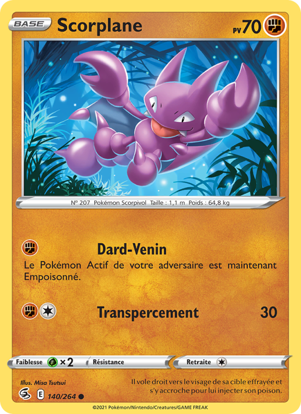 Scorplane 140 — Poing de Fusion (French Pokémon TCG card)