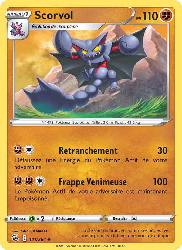 Scorvol 141 — Poing de Fusion (French Pokémon TCG card)
