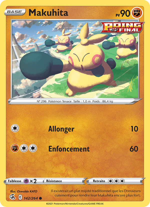 Makuhita 142 — Poing de Fusion (French Pokémon TCG card)