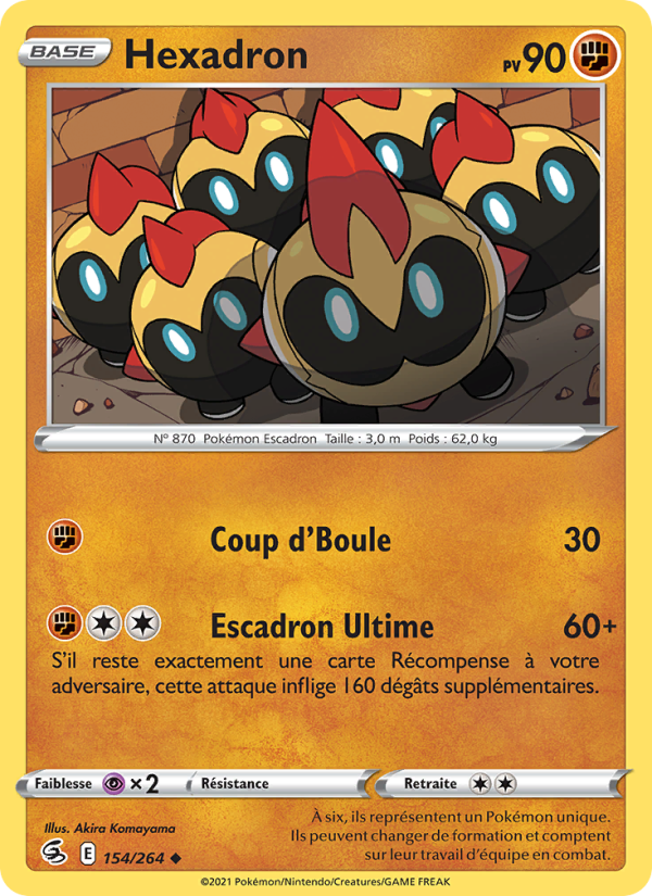 Hexadron 154 — Poing de Fusion (French Pokémon TCG card)