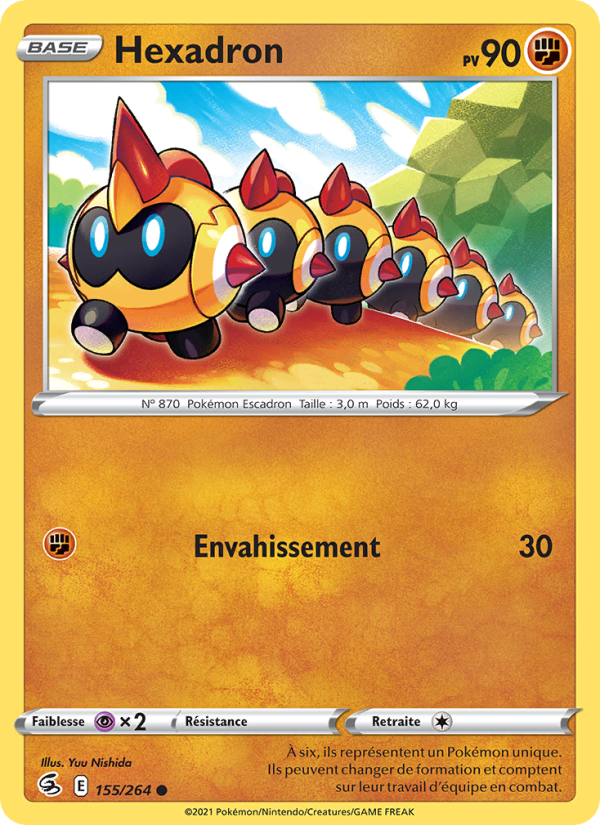 Hexadron 155 — Poing de Fusion (French Pokémon TCG card)