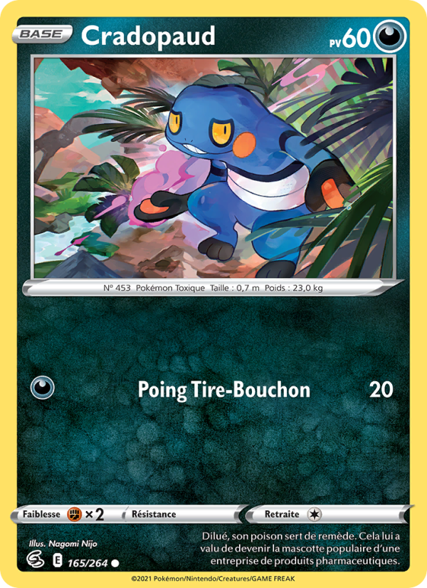 Cradopaud 165 — Poing de Fusion (French Pokémon TCG card)