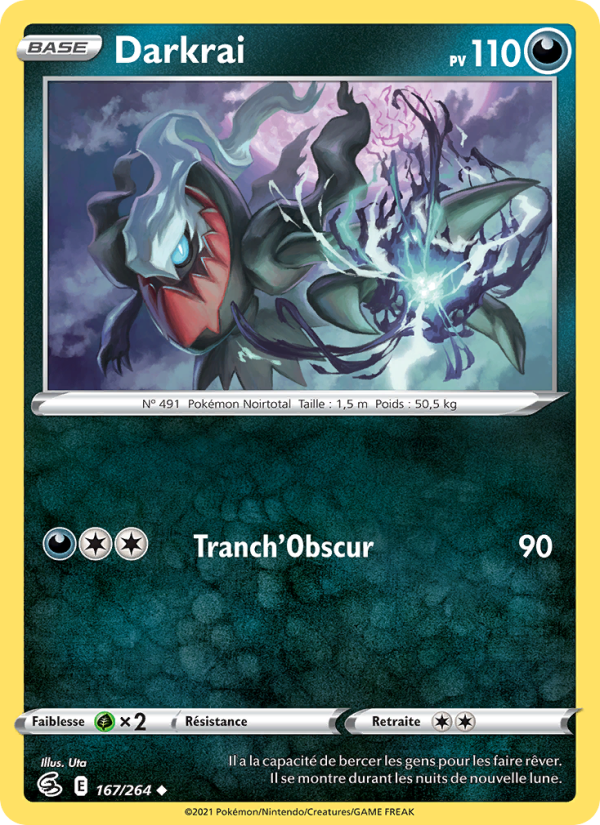 Darkrai 167 — Poing de Fusion (French Pokémon TCG card)