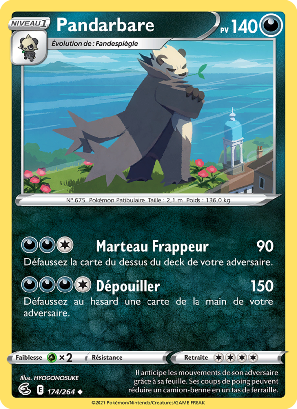 Pandarbare 174 — Poing de Fusion (French Pokémon TCG card)