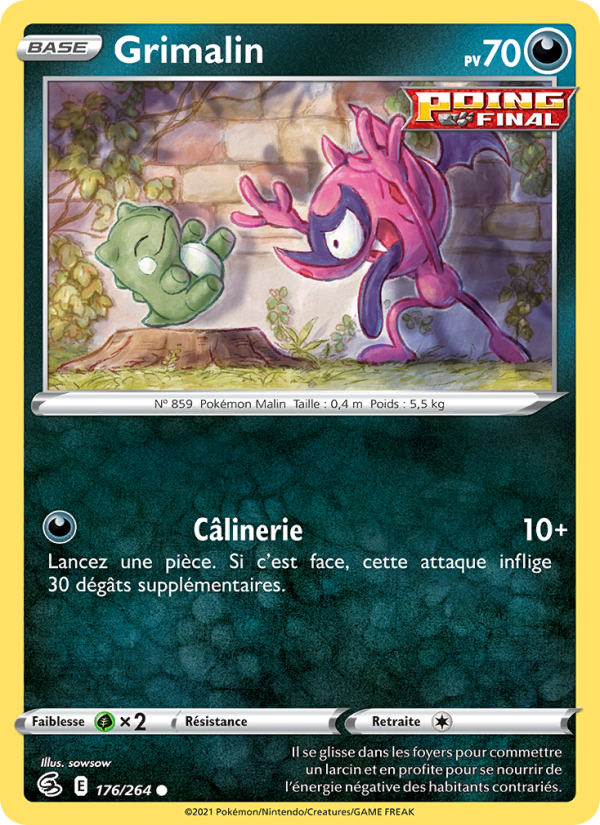 Grimalin 176 — Poing de Fusion (French Pokémon TCG card)