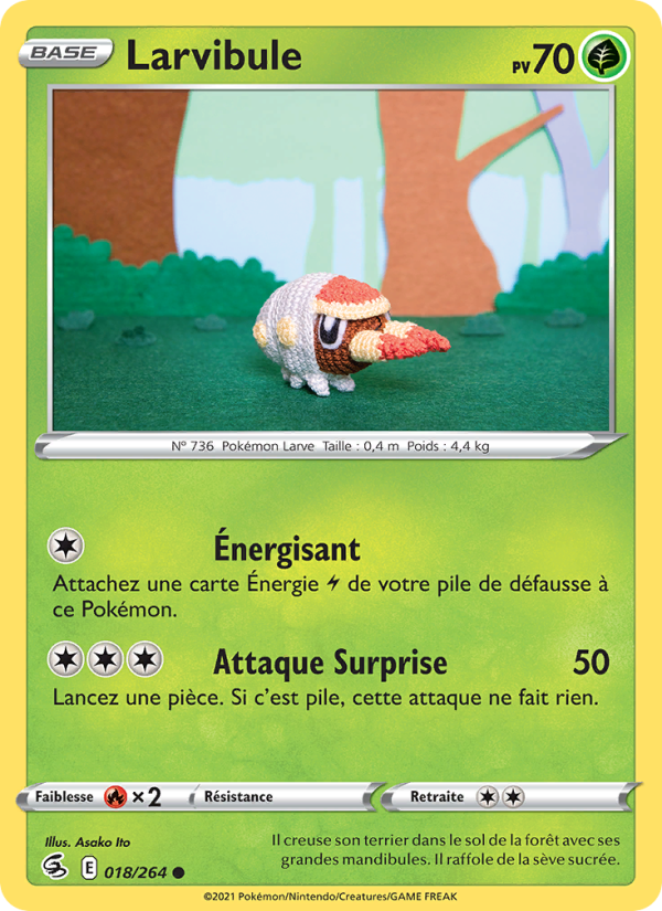 Larvibule 18 — Poing de Fusion (French Pokémon TCG card)