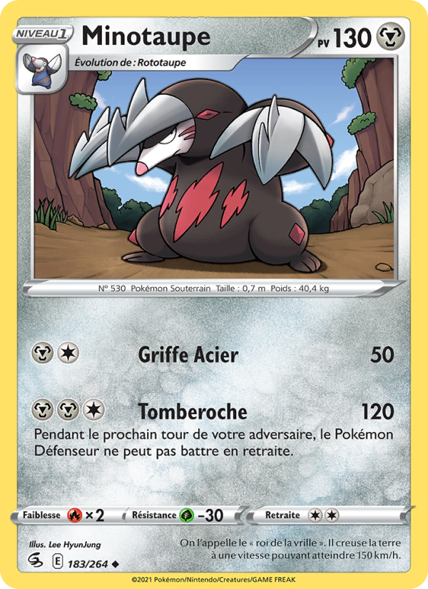Minotaupe 183 — Poing de Fusion (French Pokémon TCG card)