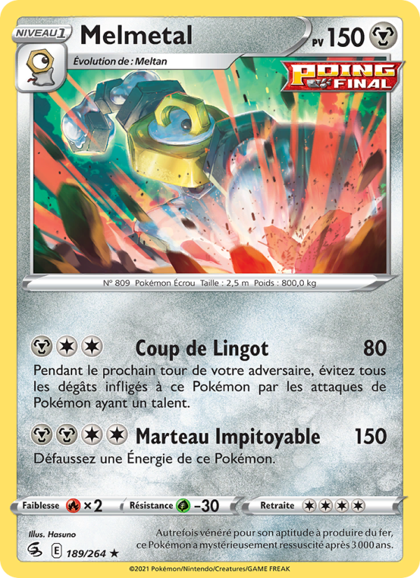 Melmetal 189 — Poing de Fusion (French Pokémon TCG card)