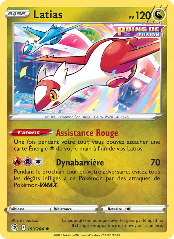Latias 193 — Poing de Fusion (French Pokémon TCG card)