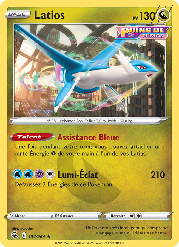 Latios 194 — Poing de Fusion (French Pokémon TCG card)