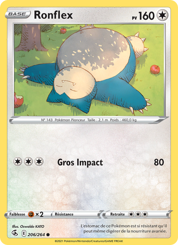 Ronflex 206 — Poing de Fusion (French Pokémon TCG card)