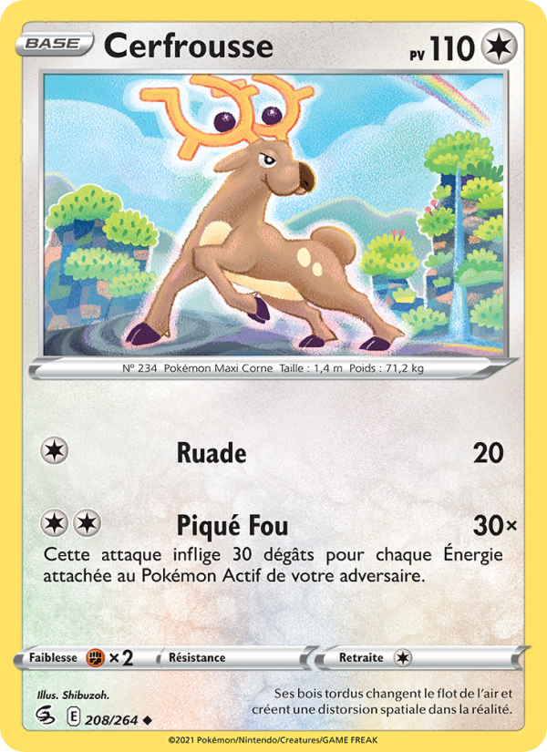 Cerfrousse 208 — Poing de Fusion (French Pokémon TCG card)
