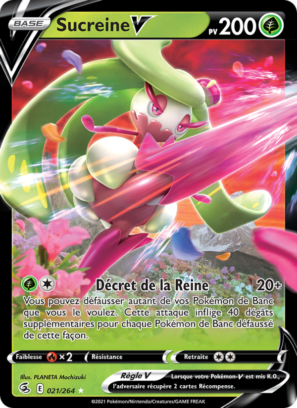 Sucreine V 21 — Poing de Fusion (French Pokémon TCG card)