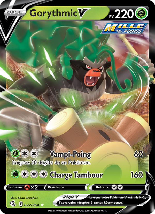 Gorythmic V 22 — Poing de Fusion (French Pokémon TCG card)
